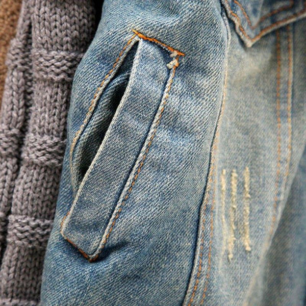 Jacket Movable Furs Collar