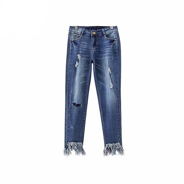 Western Style Ninth-length Jeans