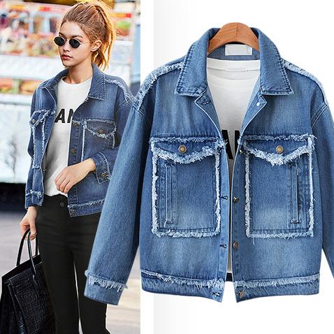 Button Frayed Loose Western Style