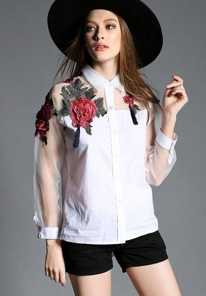 Western Style Flowers Embroidery